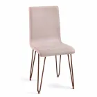 Modern chair in leather or imitation leather for dining room or Maha kitchen Viadurini