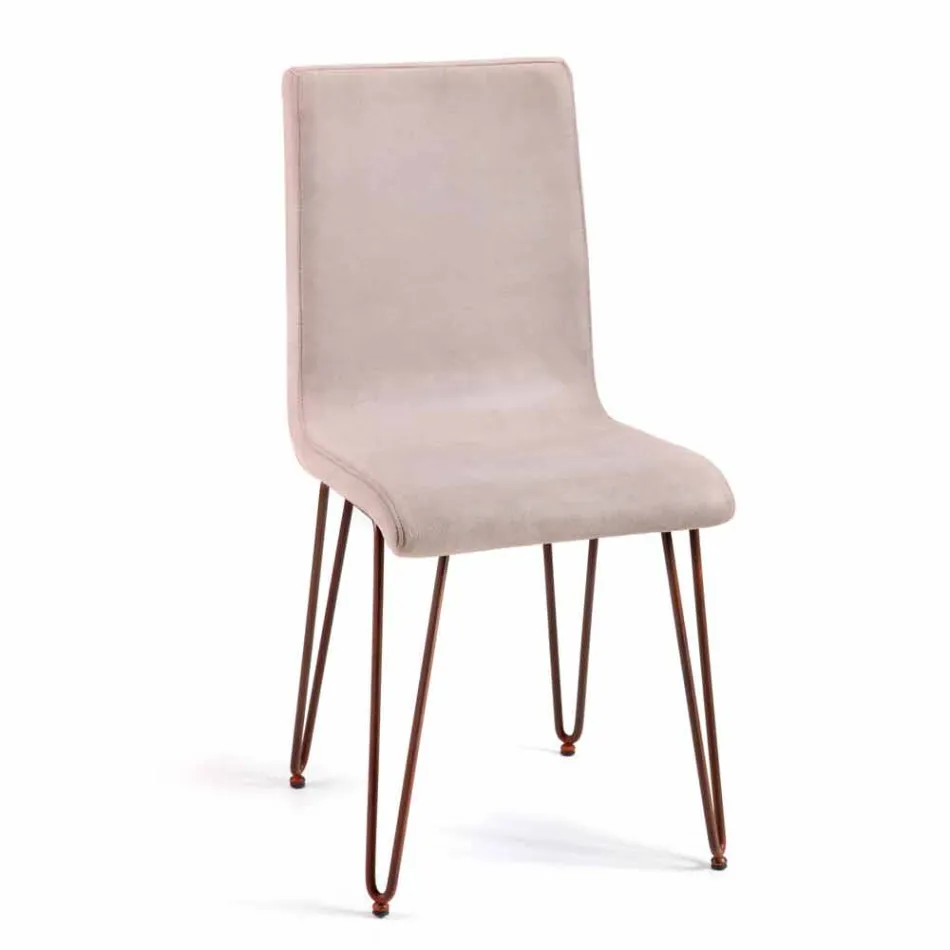 Modern chair in leather or imitation leather for dining room or Maha kitchen Viadurini