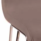 Modern chair in leather or imitation leather for dining room or Maha kitchen Viadurini