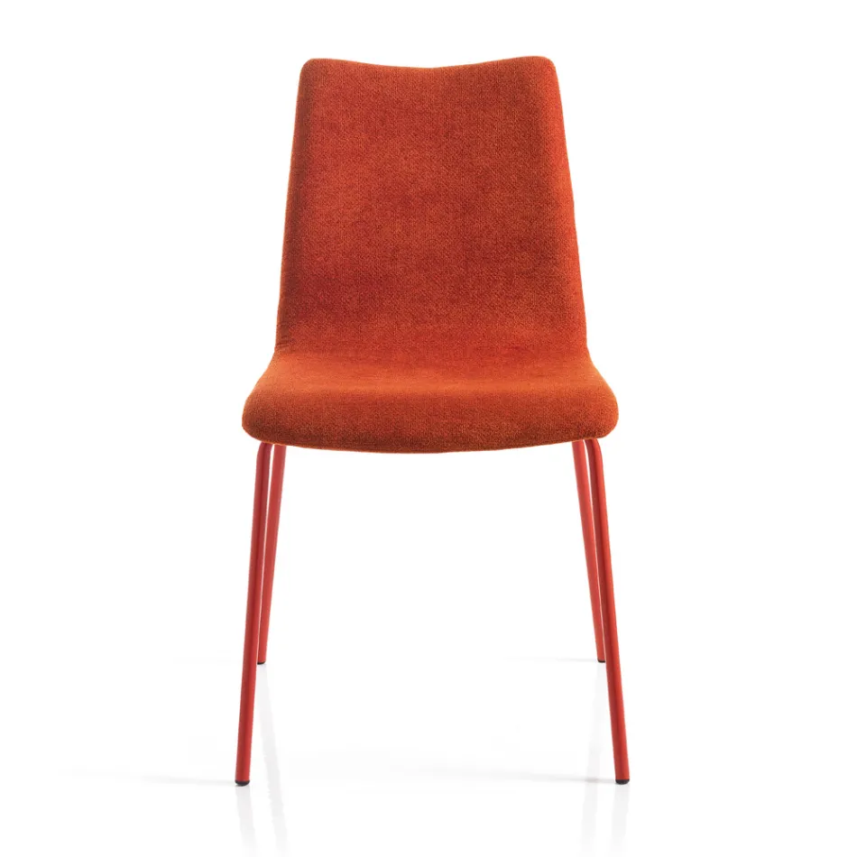 Monocoque Chair in Fabric of Different Finishes Made in Italy - Morgana Viadurini