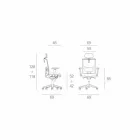 Operative and semi-executive chair in fabric produced in Italy Mina Viadurini