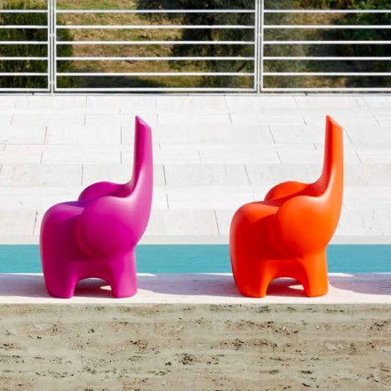 Modern Design Elephant Chair for Children, 4 Colored Pieces - Tino by Myyour Viadurini