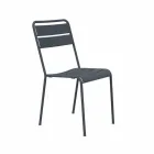 Stackable Outdoor Chair Powder Coated Made in Italy, 4 Pieces - Amina Viadurini