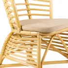 Chair for the Garden in Natural Rattan with Cushion Included - Torvi Viadurini