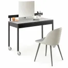 Dining Room Chair with Ecoleather Seat Made in Italy, 2 Pieces - Nobelio Viadurini