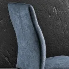 Design dining room chair in fabric made in Italy, Luigina Viadurini