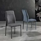 Design dining room chair in fabric made in Italy, Luigina Viadurini