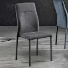 Design dining room chair in fabric made in Italy, Luigina Viadurini