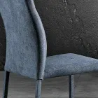Design dining room chair in fabric made in Italy, Luigina Viadurini