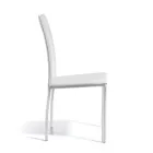 Designer Dining Room Chair Covered in Leather Made in Italy - Sissy Viadurini