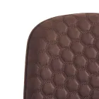 Dining Room Chair in Microfiber and Matt Black Metal 4 Pieces - Jake Viadurini