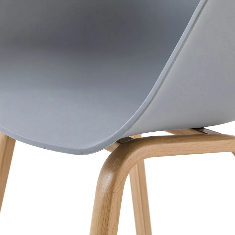 Dining Room Chair in Polypropylene and Metal 4 Pieces - Severina Viadurini
