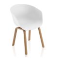 Dining Room Chair in Polypropylene and Metal 4 Pieces - Severina