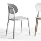 Stackable Polypropylene Dining Room Chair, 4 Pieces - Zagreb Viadurini
