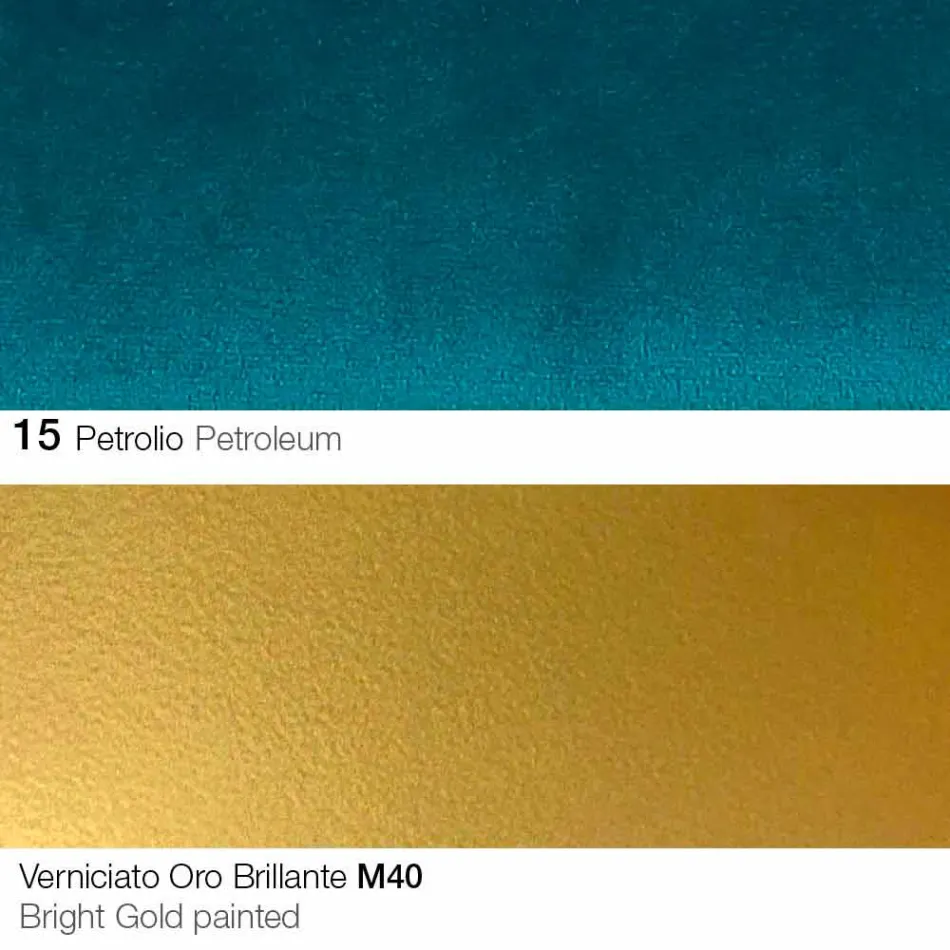 Fabric Dining Room Chair with Gold Legs Made in Italy - Marchesi Viadurini