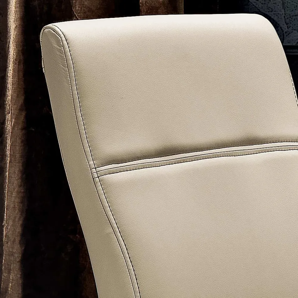 Modern eco-leather dining room chair made in Italy, Luigina Viadurini