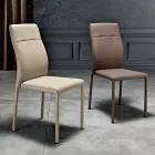 Modern eco-leather dining room chair made in Italy, Luigina Viadurini