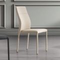 Modern eco-leather dining room chair made in Italy, Luigina