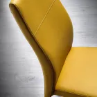 Modern eco-leather dining room chair made in Italy, Luigina Viadurini