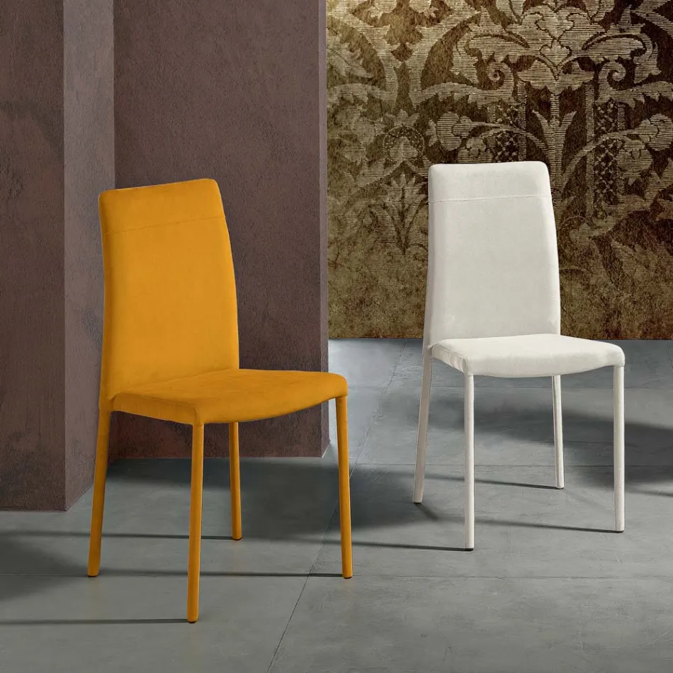Modern fabric dining room chair made in Italy, Porzia Viadurini