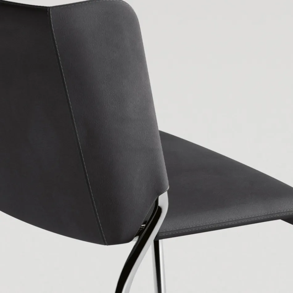 Dining Room Chair Covered in Ecoleather Made in Italy - Giulia Viadurini