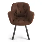 Dining Room Chair in Ecoleather Metal Structure 2 Pieces - Delpiero Viadurini