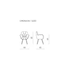 Dining Room Chair in Ecoleather Metal Structure 2 Pieces - Delpiero Viadurini