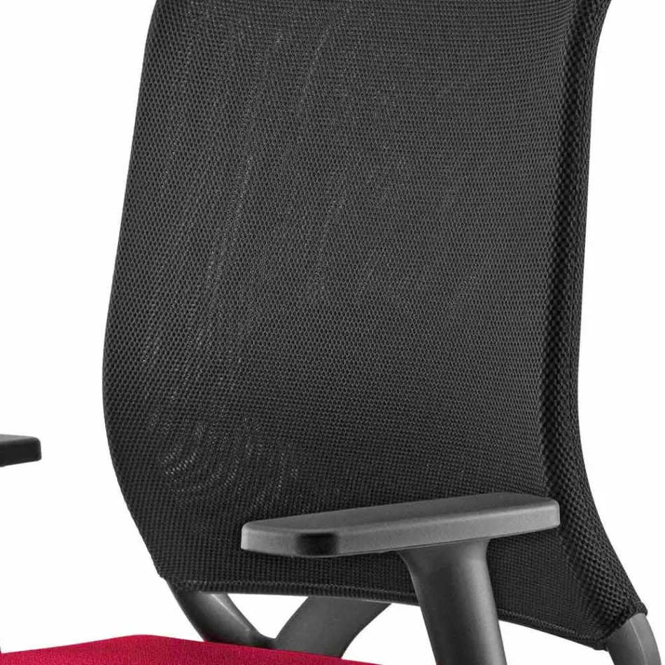 Swivel Ergonomic Design Office Chair with Armrests and Wheels - Meliva Viadurini