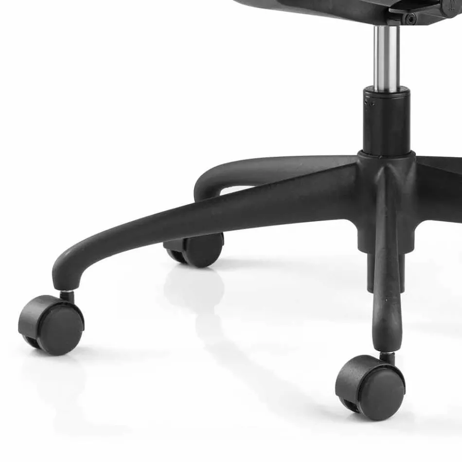 Swivel Ergonomic Design Office Chair with Armrests and Wheels - Meliva Viadurini