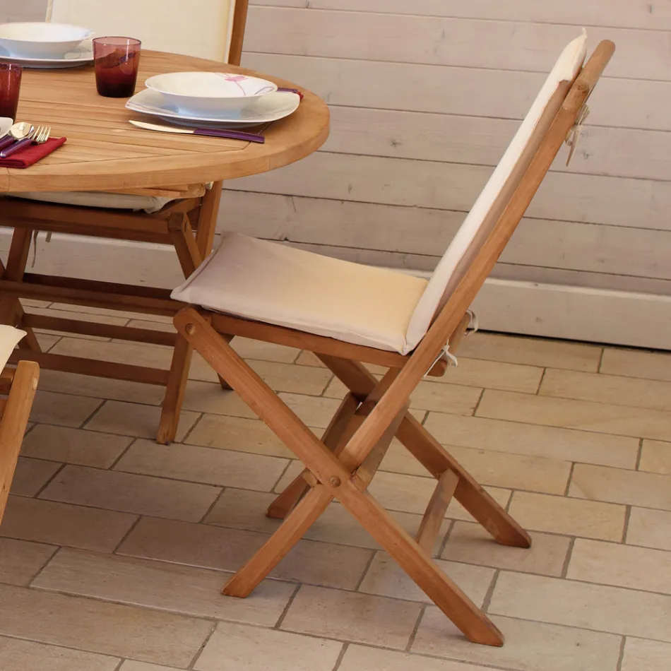 Folding Garden Chair Made of Teak - Bright Viadurini