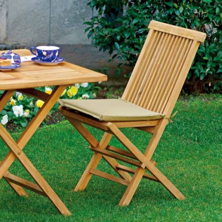 Folding Garden Chair Made of Teak - Bright Viadurini