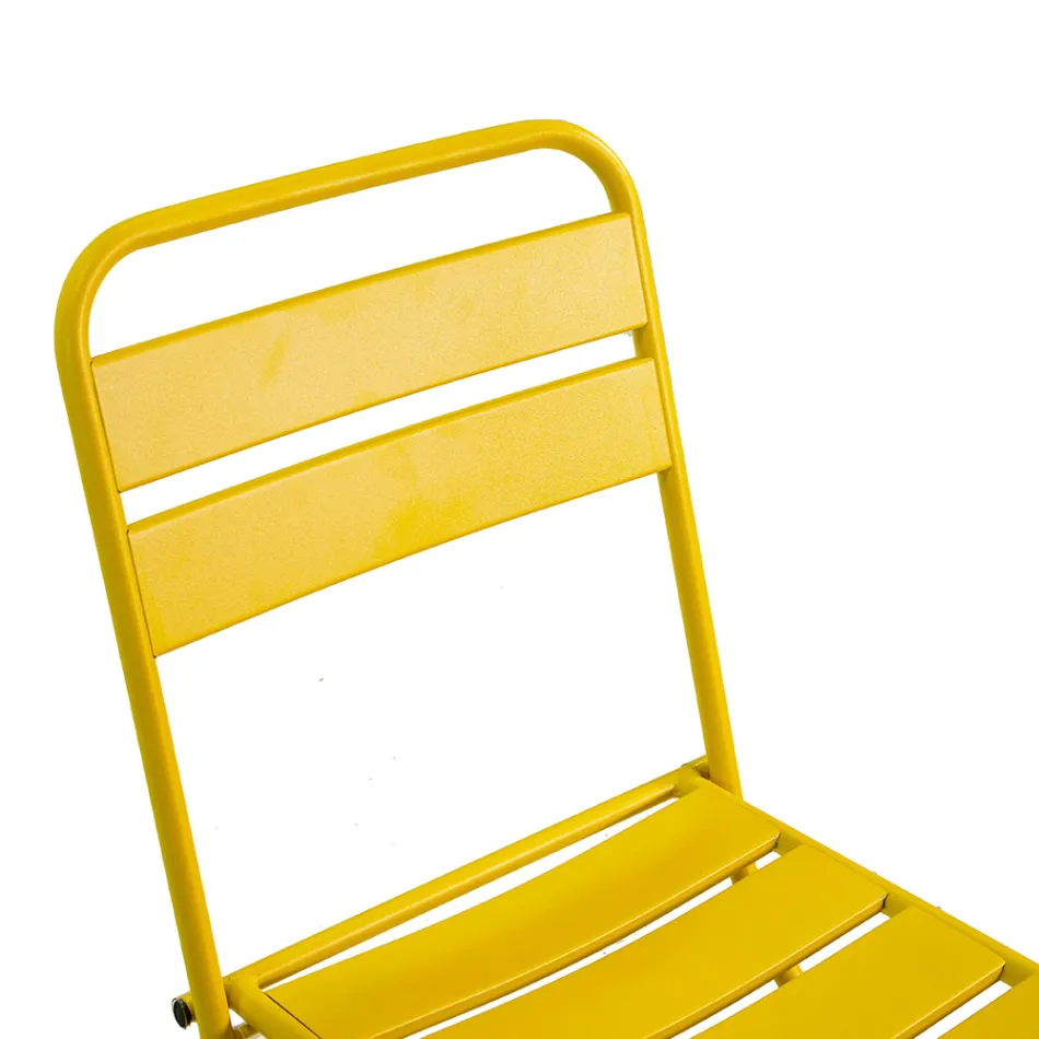 Folding Garden Chair Made Entirely of Metal - Ribbon Viadurini