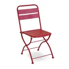 Folding Garden Chair Made Entirely of Metal - Ribbon Viadurini
