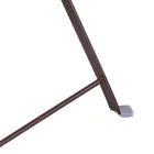 Folding Metal Chair with Acacia Wood Seat and Backrest - Estate Viadurini