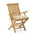 Outdoor Folding Chair in Teak with Armrests – Yggdrasil