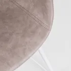 Chair Armchair in White or Black Steel and Vintage Ecoleather - Gongo Viadurini