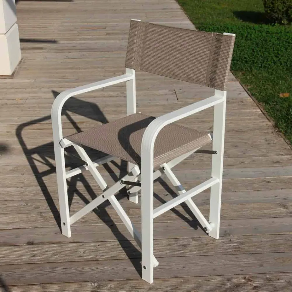 Folding Director Chair in Canvas Made in Italy, 2 Pieces - Susy Viadurini