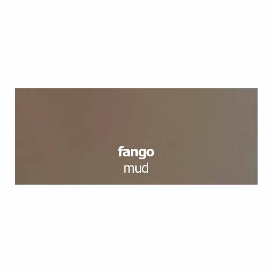 Leather Upholstered Chair with Metal Structure Made in Italy, 2 Pieces - Zinc Viadurini