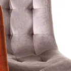 Stain-resistant Velvet Upholstered Dining Room Chair, 4 Pieces - Kylie Viadurini