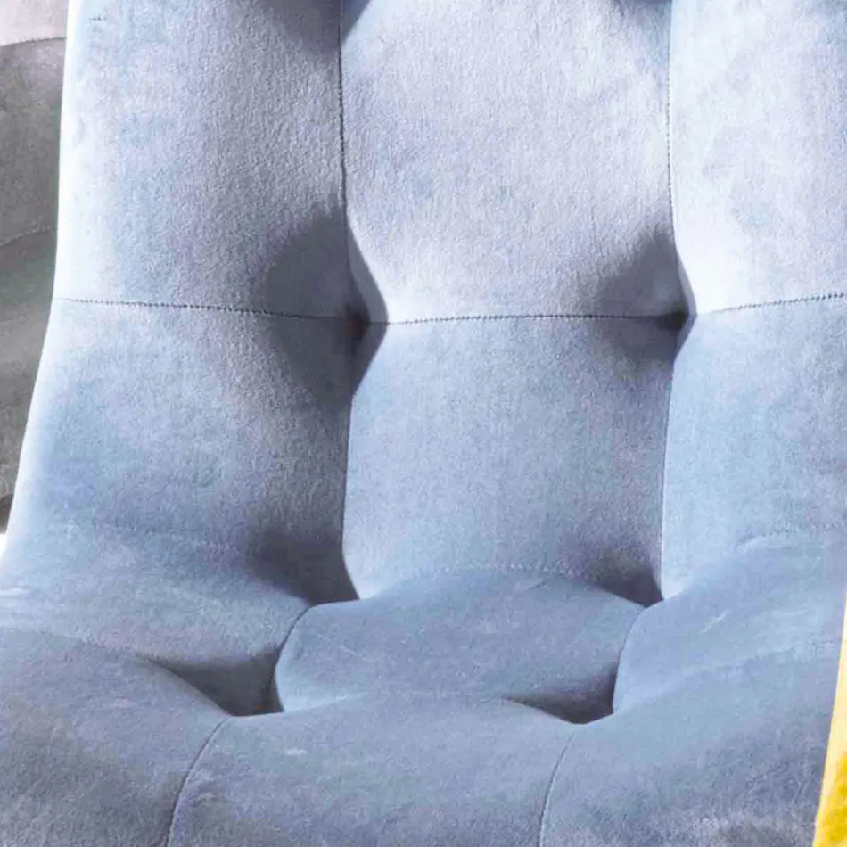 Stain-resistant Velvet Upholstered Dining Room Chair, 4 Pieces - Kylie Viadurini