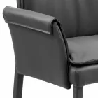 Design dining room chair in eco-leather Bessie XL, made in Italy Viadurini