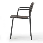 Dining Room Chair in Wood and Metal Made in Italy 2 Pieces - Saffia Viadurini