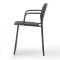Dining Room Chair in Wood and Metal Made in Italy 2 Pieces - Saffia