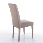 Dining Room Chair in Microfiber and Wood Made in Italy 2 Pieces - Simonella Viadurini