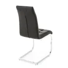 Dining Room Chair in Synthetic Leather and Chromed Metal 4 Pieces - Molise Viadurini