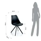 Dining Room Chair in Synthetic Leather and Polypropylene 4 Pieces - Shakira Viadurini