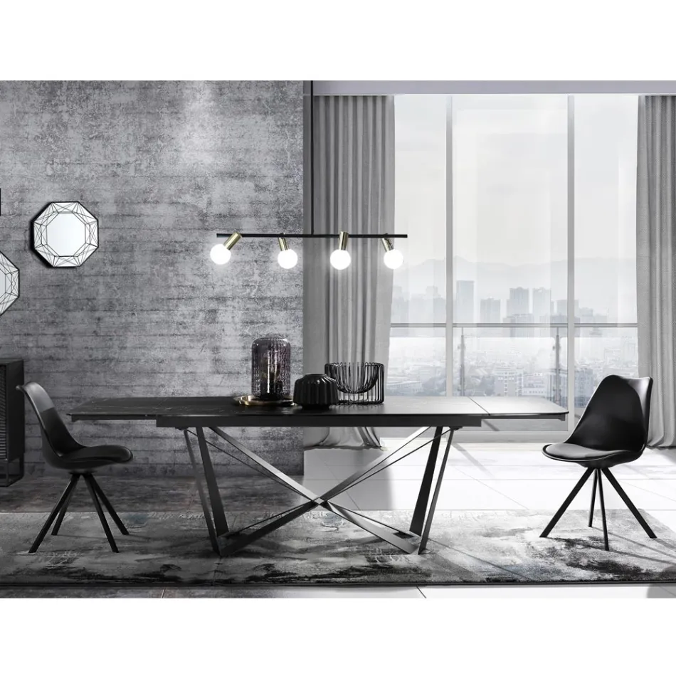 Dining Room Chair in Synthetic Leather and Polypropylene 4 Pieces - Shakira Viadurini