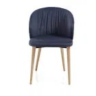 Dining Room Chair in Elegant Modern Design Fabric - Reginaldo Viadurini