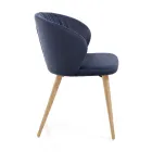 Dining Room Chair in Elegant Modern Design Fabric - Reginaldo Viadurini