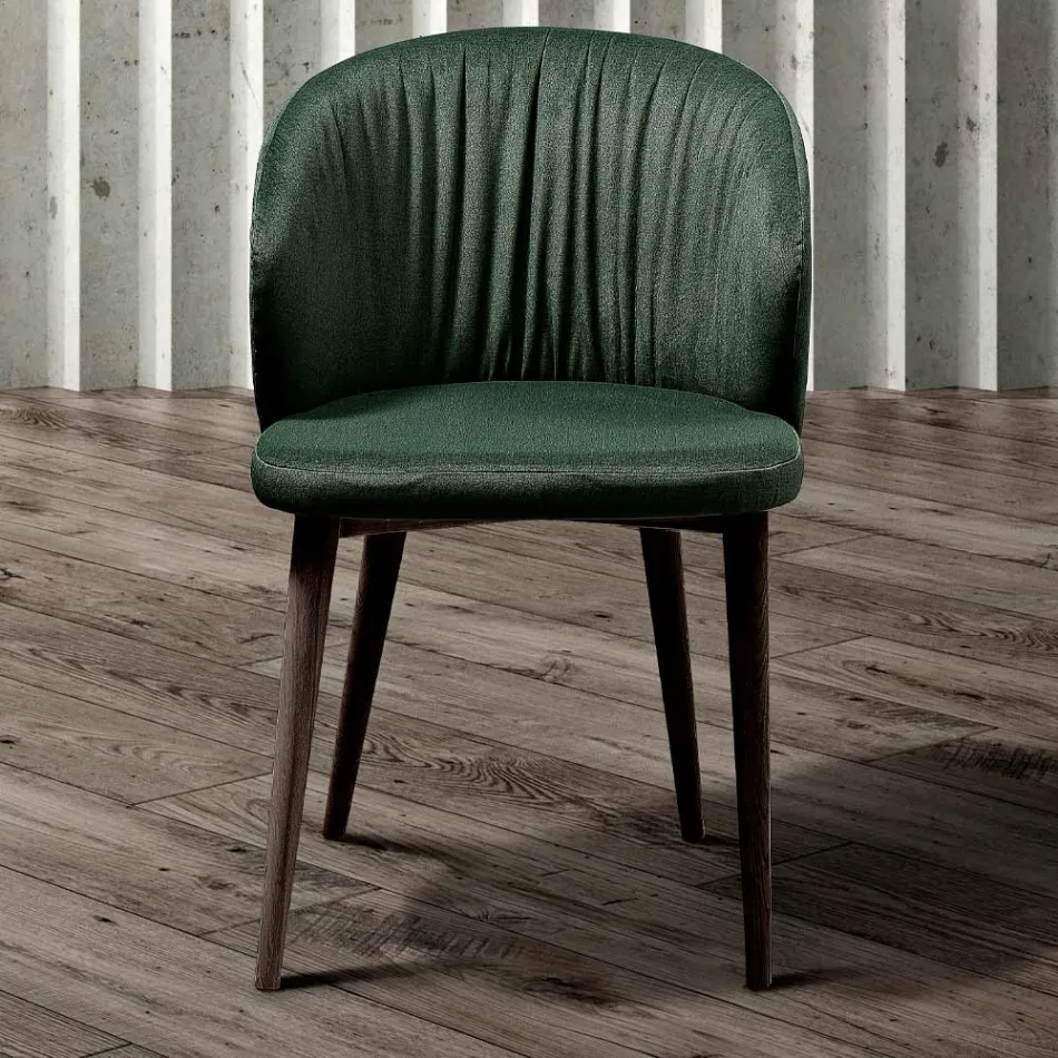 Dining Room Chair in Elegant Modern Design Fabric - Reginaldo Viadurini